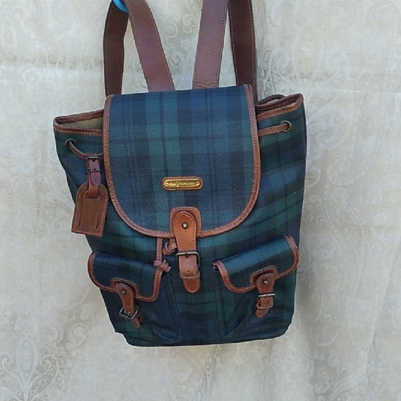 Polo Ralph Lauren Handbags - Vintage Polo by Ralph Lauren Plaid Large Backpack